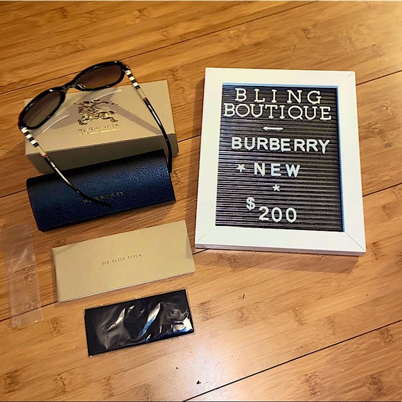 Like New Authentic Burberry Square 58mm Sunglasses - Picture 2 of 11